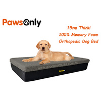 Small Grey Premium Orthopedic Memory Foam Dog Bed